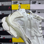 Balenciaga white Runner sneakers, heel and side detail with chunky sole