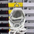 Balenciaga white Runner sneakers, tongue label and Balenciaga heel logo