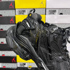 Balenciaga unisex black sneaker quarter view with lace-up and padded collar