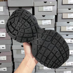 Black Balenciaga unisex sneaker outsole with grid tread pattern