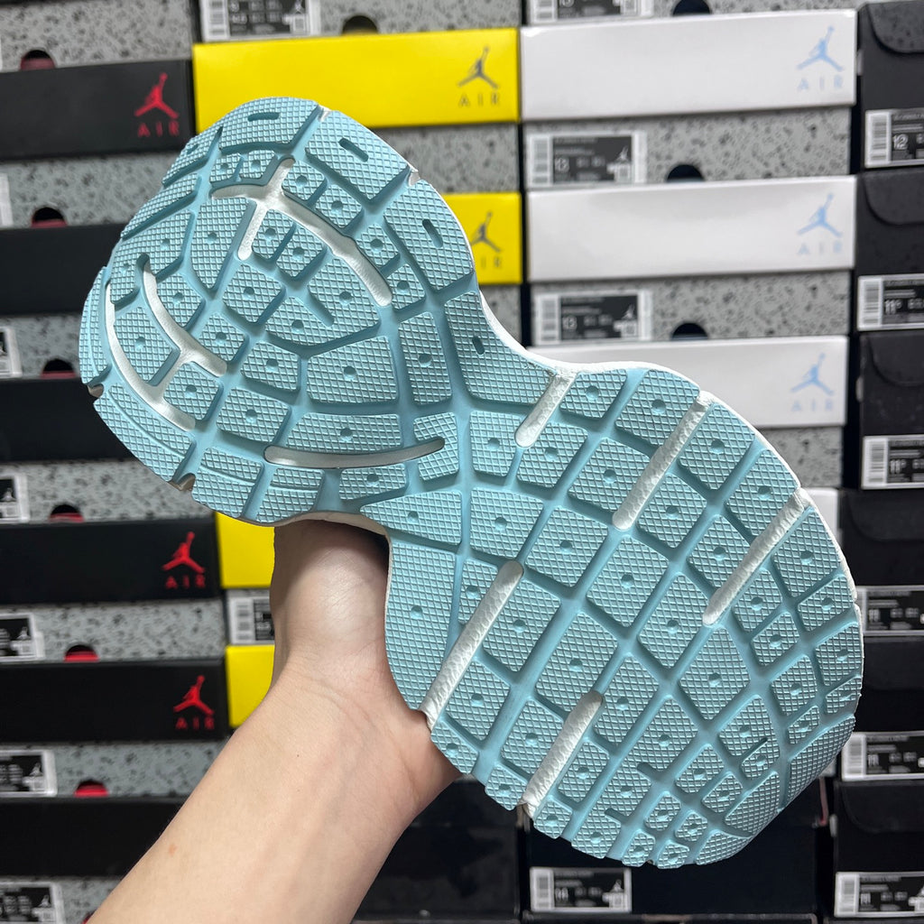 Balenciaga sneaker outsole in light blue with grid traction pattern