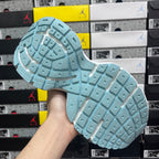 Balenciaga sneaker outsole in light blue with grid traction pattern
