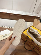 Fendi sneaker outsole view with textured tread on white sole