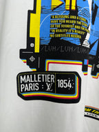 Louis Vuitton short-sleeve T-shirt, white with “Malletier Paris 1854” graphic patch