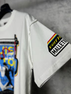 Louis Vuitton short-sleeve T-shirt, white with “Malletier” sleeve label detail