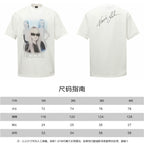 White Balenciaga crewneck T-shirt showing Nicole print front and signature back