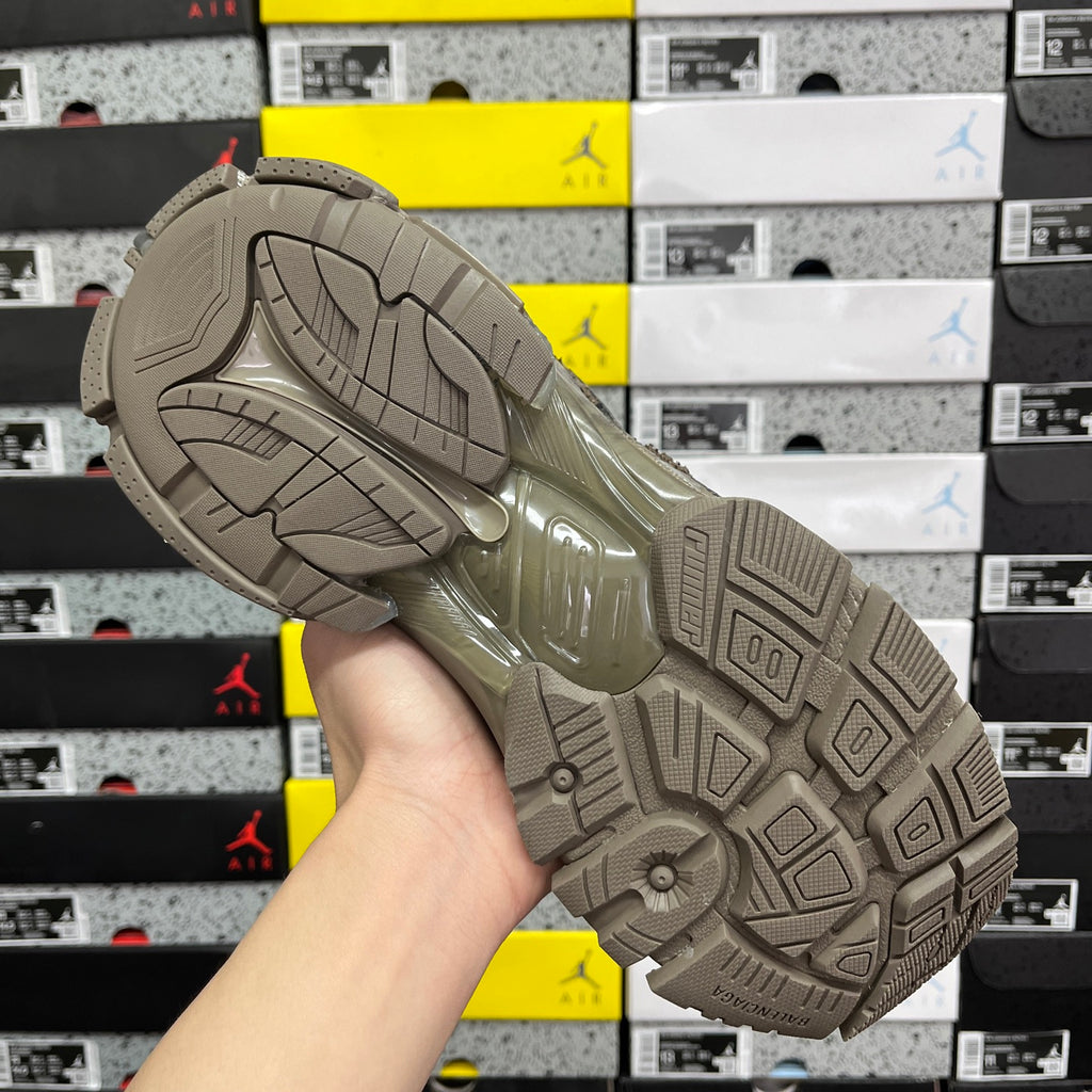 Balenciaga unisex sneaker outsole in taupe rubber with geometric tread
