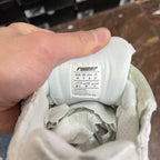 White Balenciaga unisex sneakers, inside tag and fabric lining near the tongue