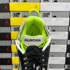 Balenciaga unisex sneakers tongue and collar, neon green lining with black lace
