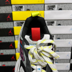 Balenciaga unisex chunky sneaker, heel view with red collar trim and white laces