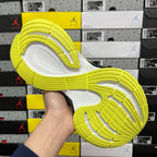 Outsole of lime green Balenciaga sneaker showing tread patterns