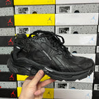 Balenciaga unisex black runner shoe with black laces and chunky sole