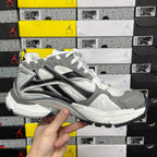 Balenciaga unisex running sneaker, gray and black with white laces and chunky sole