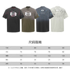 Size chart for Balenciaga short-sleeve T-shirt, measurements for multiple sizes