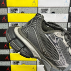 Balenciaga unisex athletic sneakers, dark gray mesh with textured side panels and lace-up