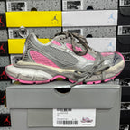 Balenciaga unisex running shoes, gray mesh upper with pink panels and gray laces