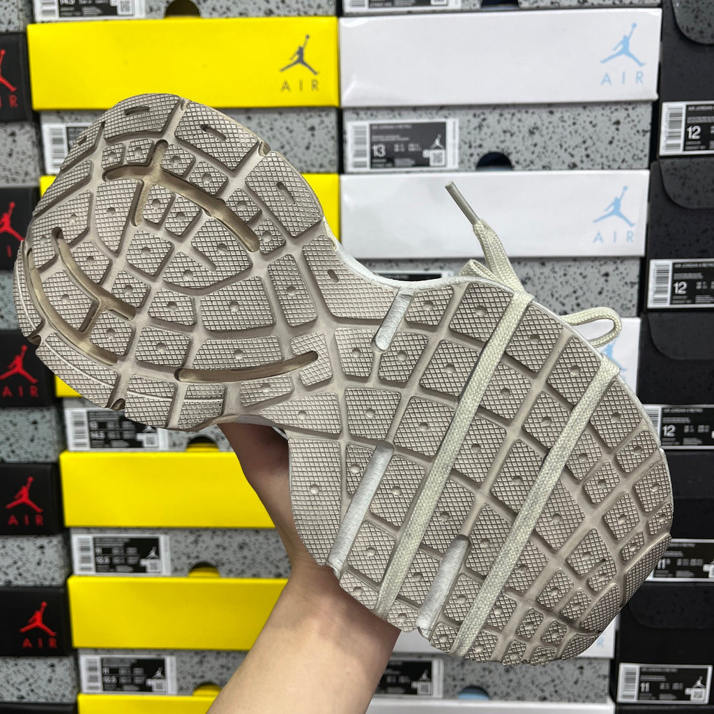 Balenciaga unisex sneaker outsole, grid tread pattern in light gray rubber