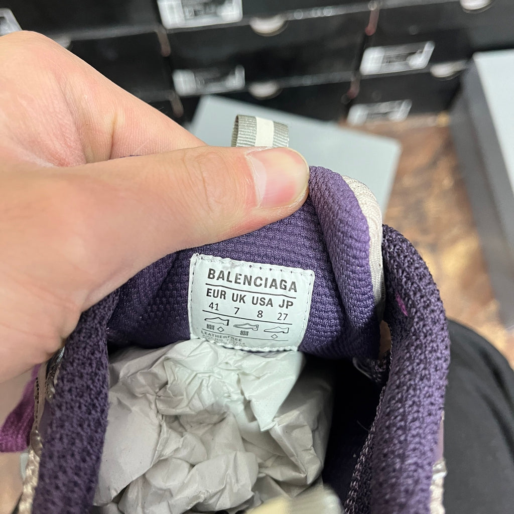 Balenciaga unisex sneaker interior label with size markings on fabric lining