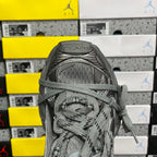 Unisex lace-up sneakers, dark gray, close-up of tongue and lace-up eyelets