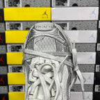 Unisex Balenciaga sneaker upper, silver/white mesh texture with lace and eyelets