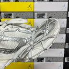 Unisex Balenciaga sneakers, silver/white upper with side panel details and tied laces