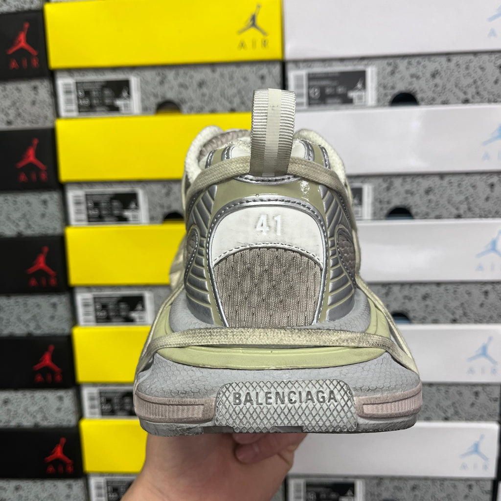Balenciaga unisex running shoes back view with BALENCIAGA logo on heel tab
