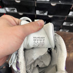 Unisex shoe interior label on heel lining, text 'BALENCIAGA' and size details