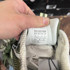 Sneaker size label inside shoe: BALENCIAGA, UK/US/JP sizes and symbols
