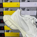 Balenciaga unisex sneakers quarter view, white mesh-textured upper and lace