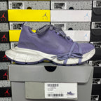 Balenciaga unisex sneakers, purple upper with lace-up closure and white sole