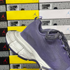 Balenciaga unisex sneaker front in purple knit with lace-up and white midsole