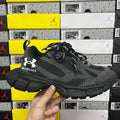 Black lace-up knit sneakers with chunky rubber sole and Balenciaga logo on side