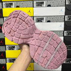 Balenciaga unisex sneaker outsole in pink with molded grid traction pattern.