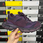 Balenciaga unisex purple lace-up sneakers with mesh panels and textured sole