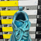 Balenciaga unisex sneaker heel collar with teal laces and padded interior