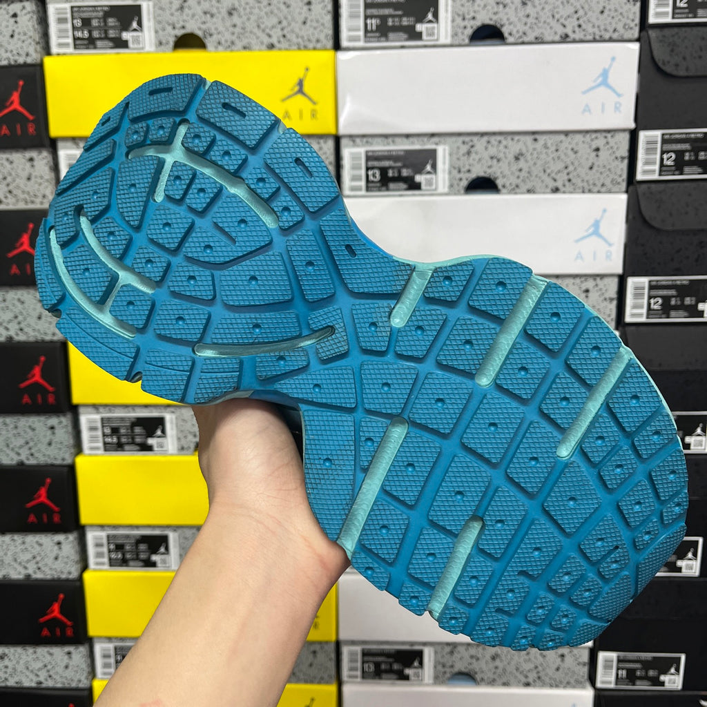 Balenciaga unisex sneaker outsole in teal blue with textured traction pattern