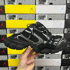 Balenciaga unisex sneakers in black with white geometric overlays and black laces