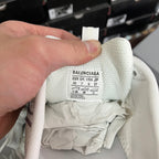White Balenciaga sneaker inside size label in collar area