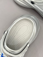 Balenciaga ladies silver slip-on sneaker insole with BALENCIAGA logo text