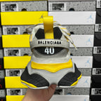 Balenciaga unisex sneakers heel, black collar and yellow outsole, BALENCIAGA 40 tag
