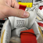 Balenciaga Air sneaker size label inside collar, red BALENCIAGA strap tab