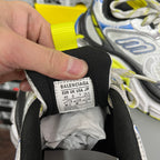 Balenciaga sneaker size label on black heel collar with EUR UK USA details