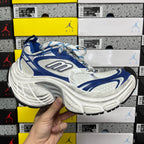 Balenciaga unisex sneakers in blue and white with lace-up front and chunky sole