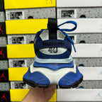 Balenciaga sneakers heel back, BALENCIAGA strap detail on white-and-blue sole