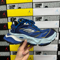 Balenciaga lace-up sneakers, blue mesh upper with white wavy midsole