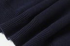 Ribbed knit fabric in dark navy