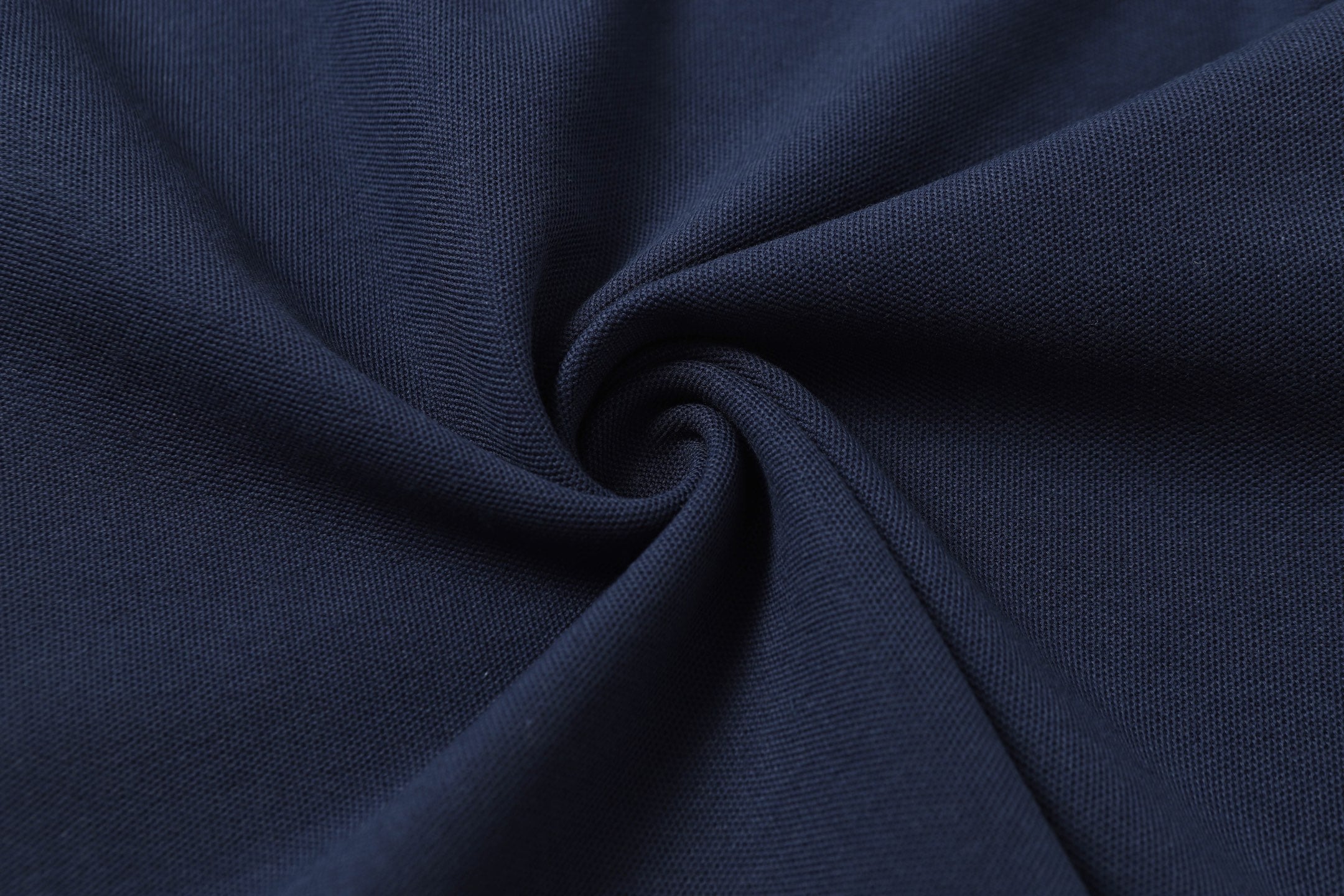Navy polo shirt fabric knit texture close-up