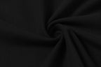 Black textured polo fabric close-up