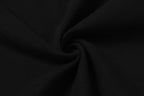Black polo shirt knit fabric close-up