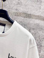 Louis Vuitton white T-shirt, partial sleeve and chest logo